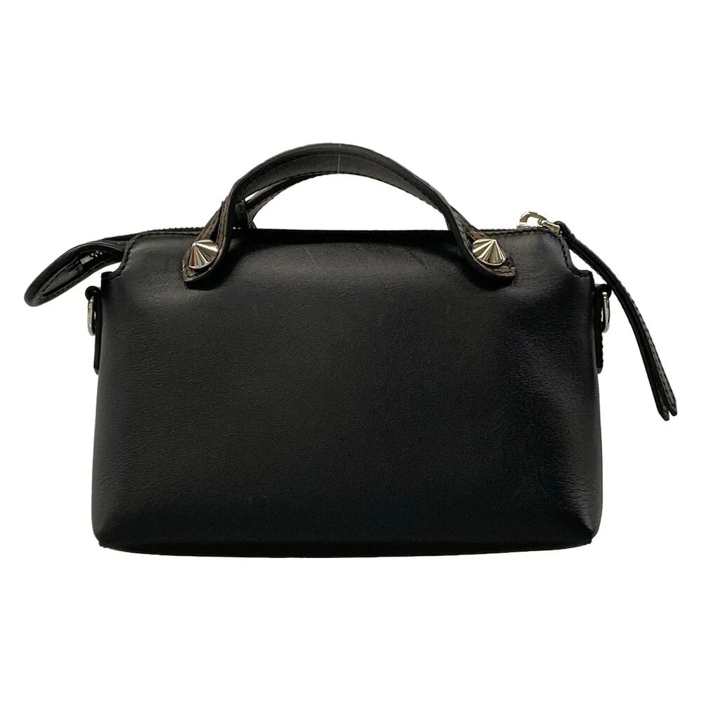 Fendi Mini By The Way Handbag 8BL145 Black Dark Brown
